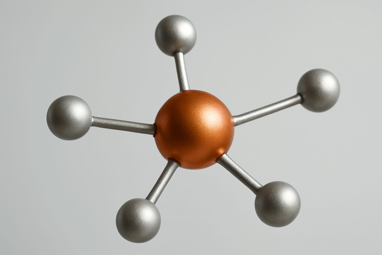 3D model of a copper-containing peptide structure representing GHK-Cu
